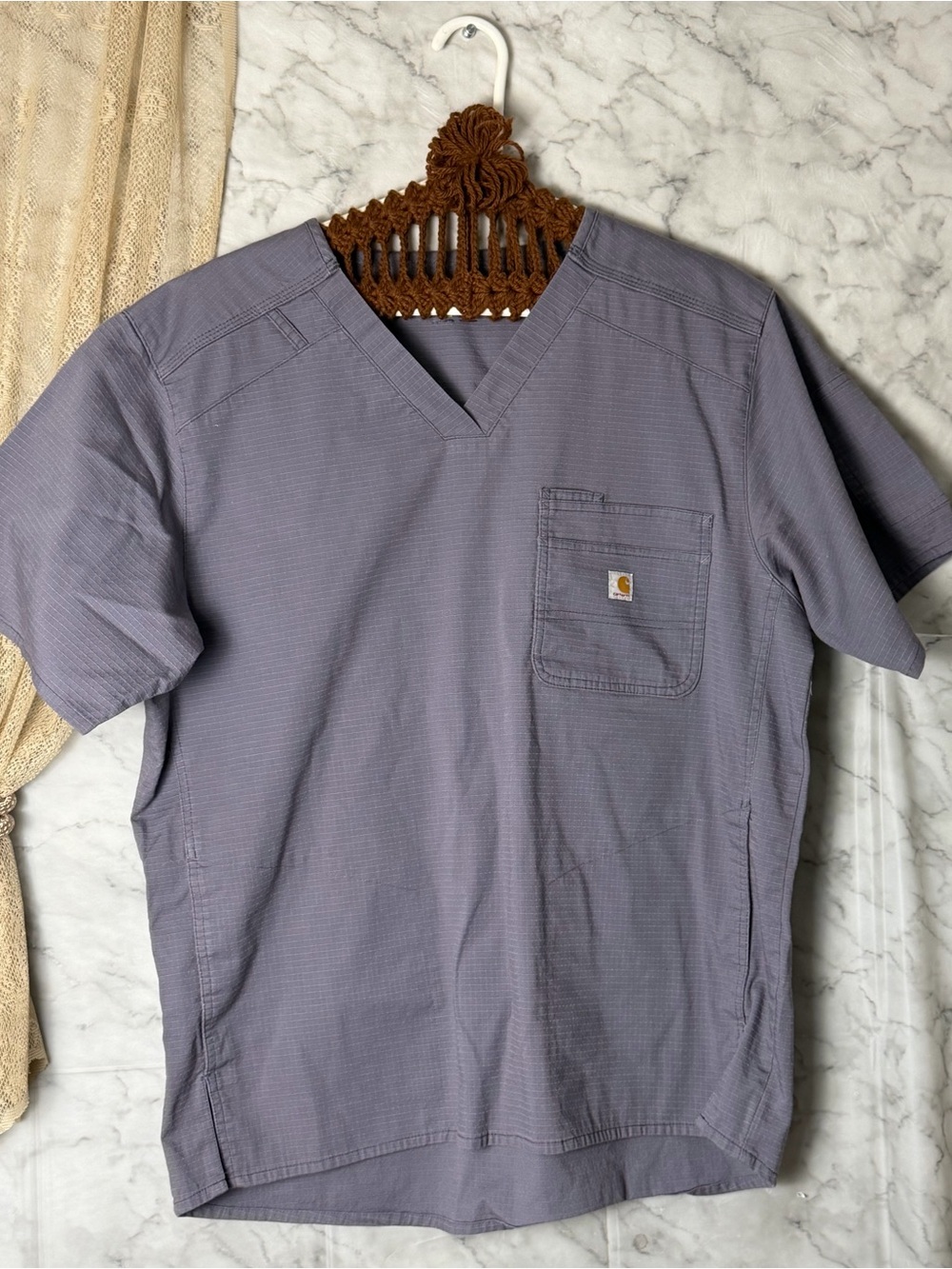 Carhartt Scrub Utility Top Muted Purple Grey L Mens/Unisex/Womens